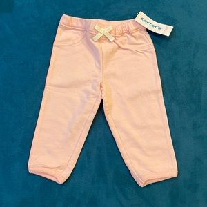 🧡💜 NWT Carter’s Pink Baby Sweat Pants Size 6-9 months